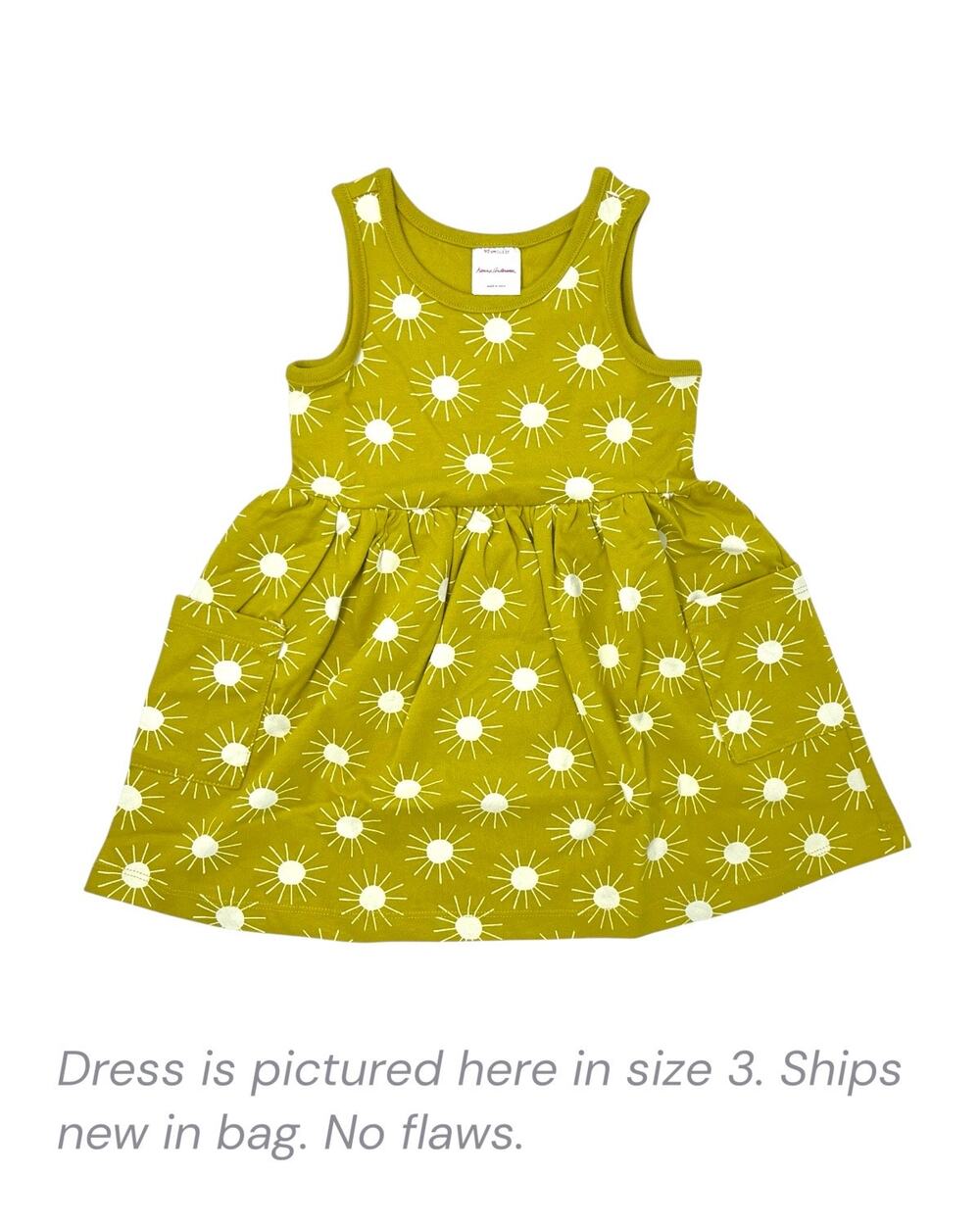Hanna Andersson Sleeveless Playground Dress with Pockets Size 8 (130) NWT Cotton